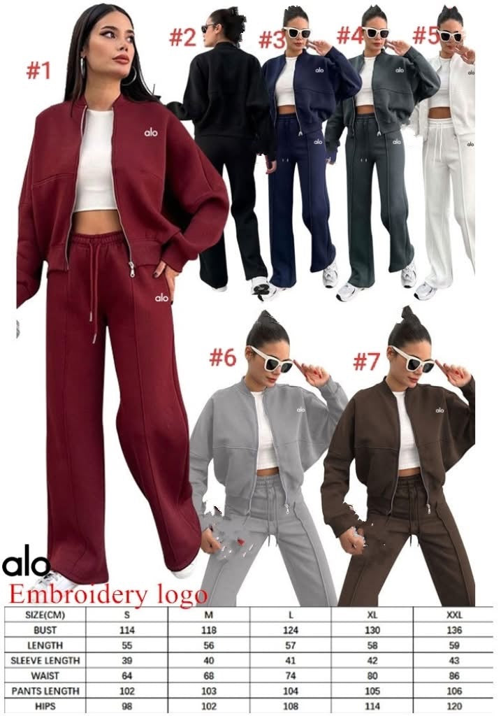 Wide leg lounge set