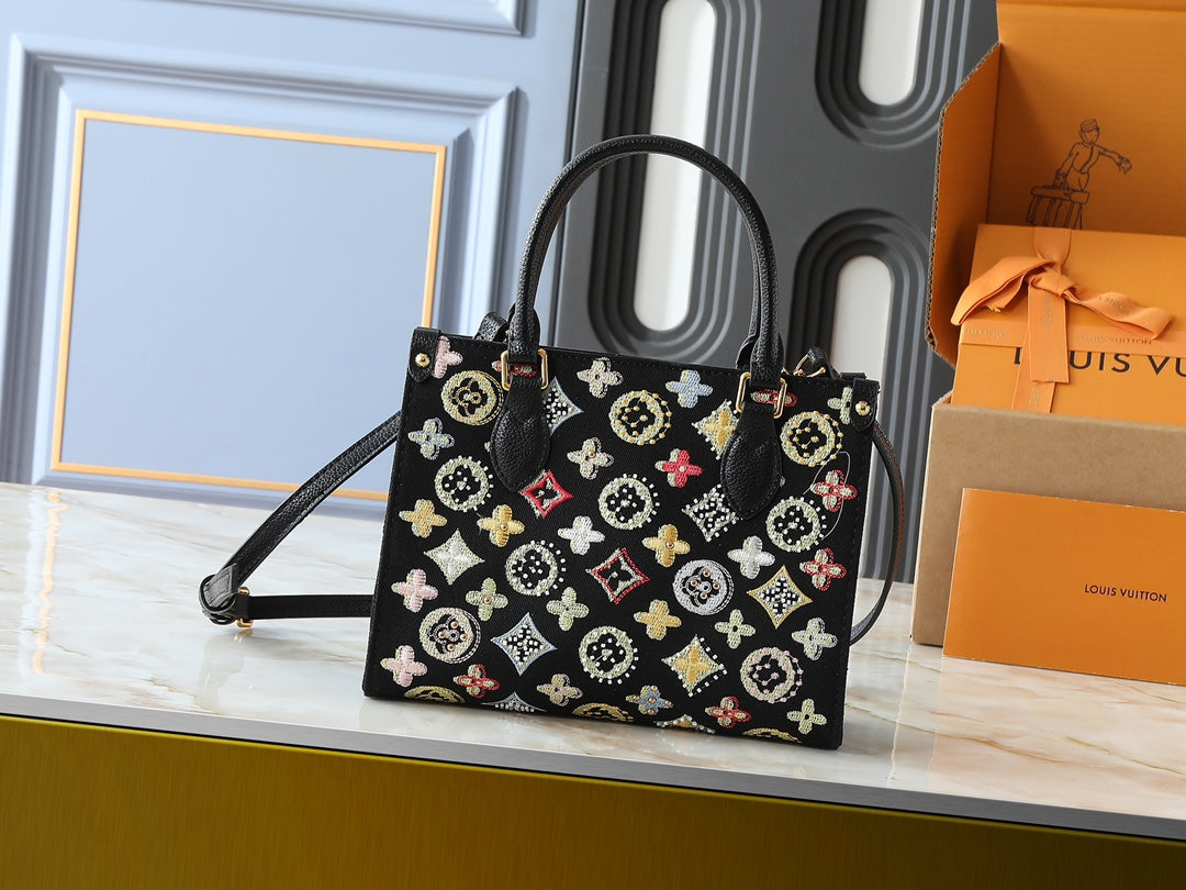 Small Color Patch Print Tote