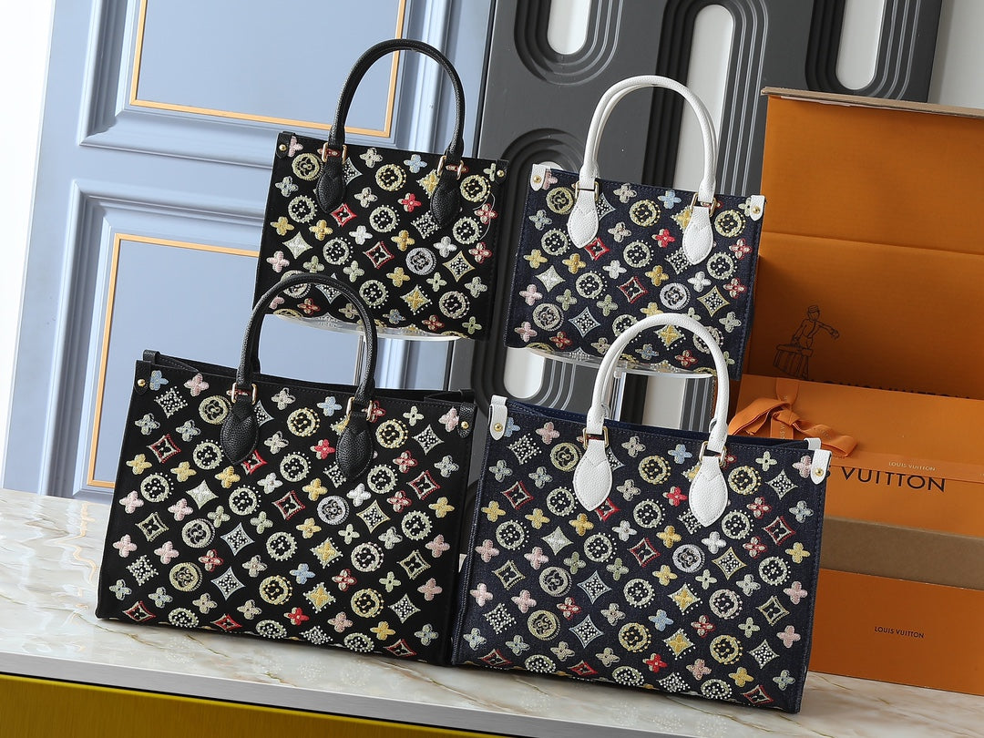 Small Color Patch Print Tote