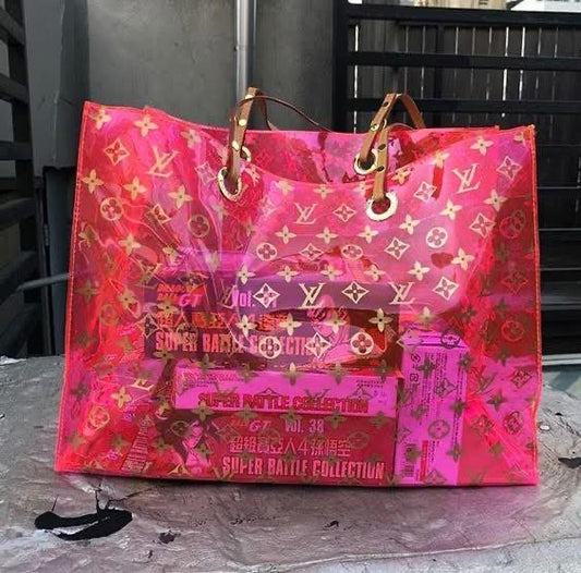Pink see through bag