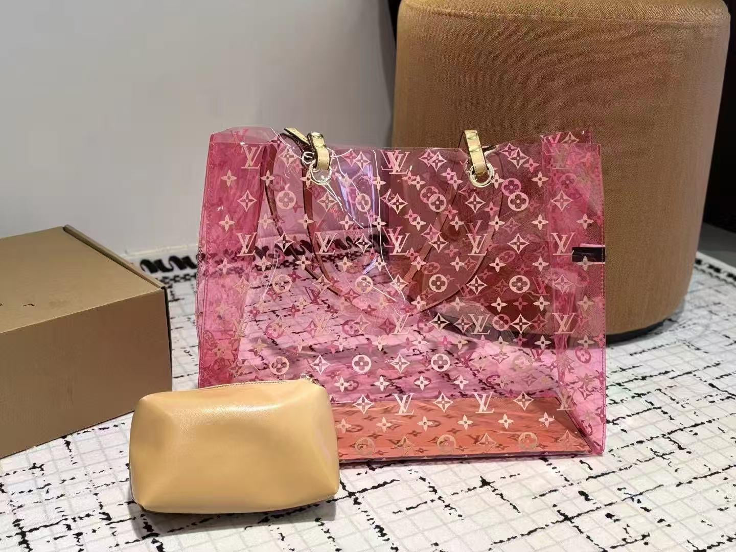 Pink see through bag