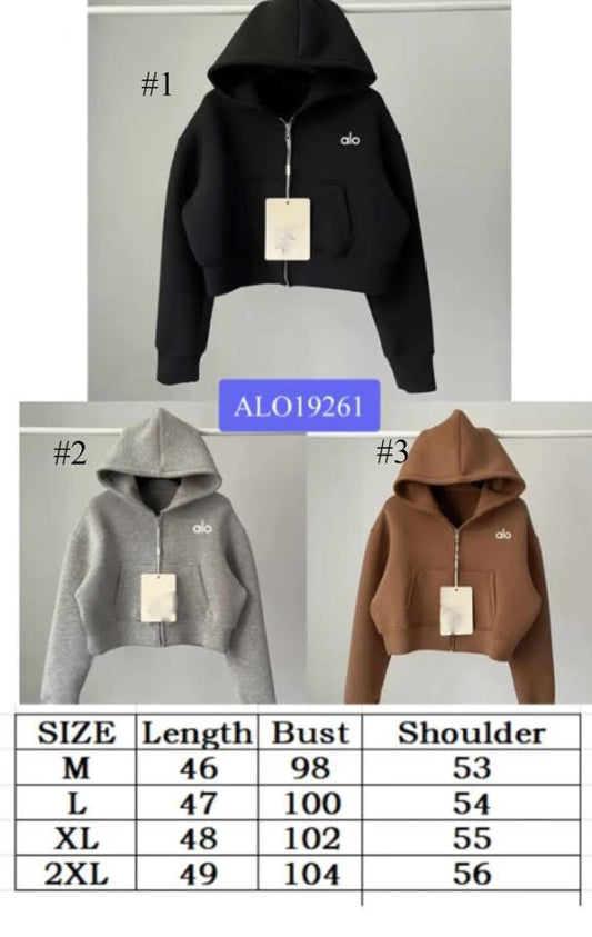 Cropped Zip Sweatshirt