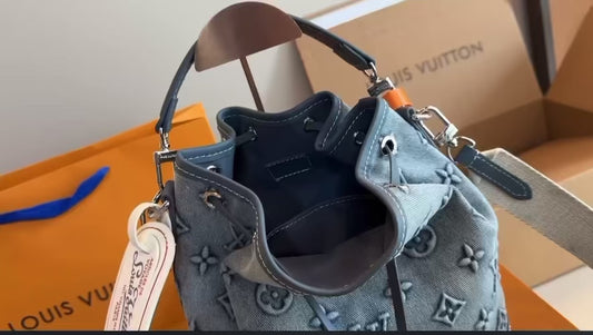 Denim Bucket Bag
